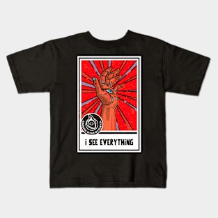 all seeing eye I see Everything Illuminati Eye Kids T-Shirt